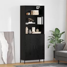  Magasfiú 2 pcs Fekete tölgy 69,5 x 34 x 180 cm Faanyag