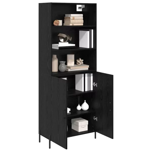  Magasfiú 2 pcs Fekete tölgy 69,5 x 34 x 180 cm Faanyag