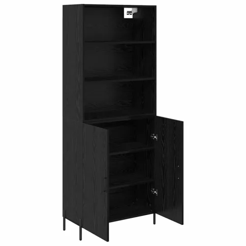  Magasfiú 2 pcs Fekete tölgy 69,5 x 34 x 180 cm Faanyag