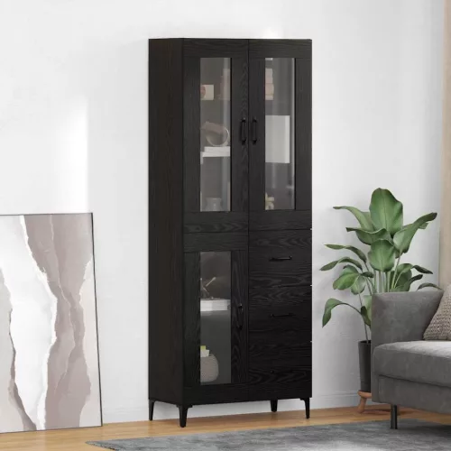  Magasfiú fiókkal Fekete tölgy 69,5 x 34 x 180 cm Faanyag