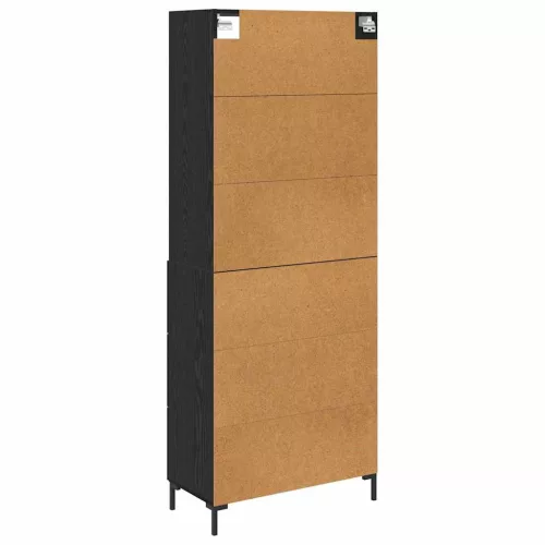  Magasfiú Falra szerelhető fiókkal 2 pcs Fekete tölgy Faanyag
