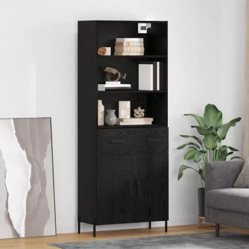  Magasfiú fiókkal Musta tammi 69,5 x 34 x 180 cm Faanyag