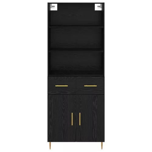  Magasfiú fiókkal Fekete tölgy 69,5 x 34 x 180 cm Faanyag