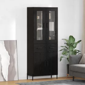  Magasfiú fiókkal Fekete tölgy 69,5 x 34 x 180 cm Faanyag