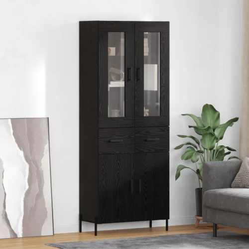  Magasfiú fiókkal Fekete tölgy 69,5 x 34 x 180 cm Faanyag