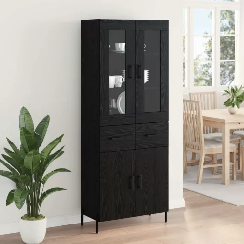  Magasfiú fiókkal Fekete tölgy 69,5 x 34 x 180 cm Faanyag