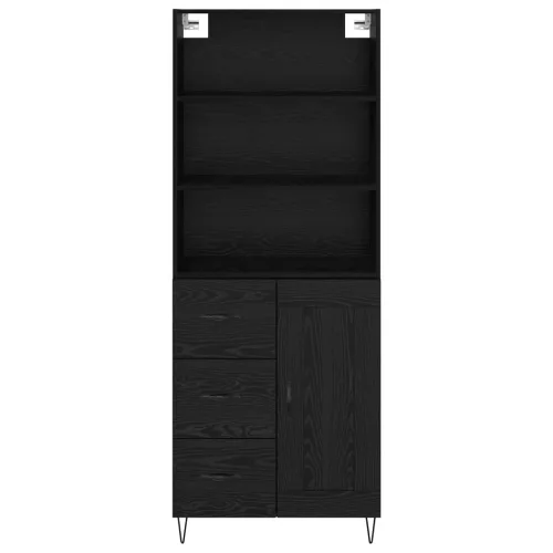  Magasfiú fiókkal Fekete tölgy 69,5 x 34 x 180 cm Faanyag