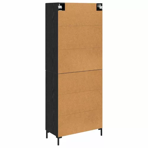  Magasfiú 2 pcs Fekete tölgy 69,5 x 34 x 180 cm Faanyag