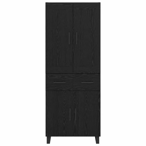  Magasfiú Falra szerelhető fiókkal 2 pcs Fekete tölgy Faanyag