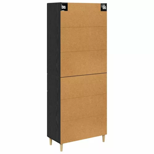  Magasfiú Falra szerelhető fiókkal 2 pcs Fekete tölgy Faanyag
