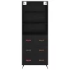  Magasfiú fiókkal 2 pcs Musta tammi 69,5 x 34 x 180 cm Faanyag
