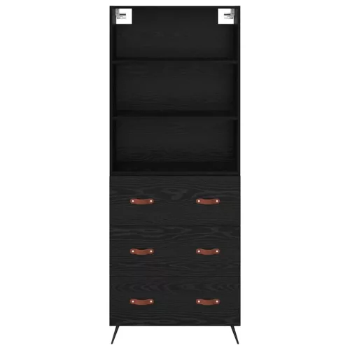 Magasfiú fiókkal 2 pcs Musta tammi 69,5 x 34 x 180 cm Faanyag