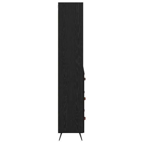  Magasfiú fiókkal 2 pcs Musta tammi 69,5 x 34 x 180 cm Faanyag