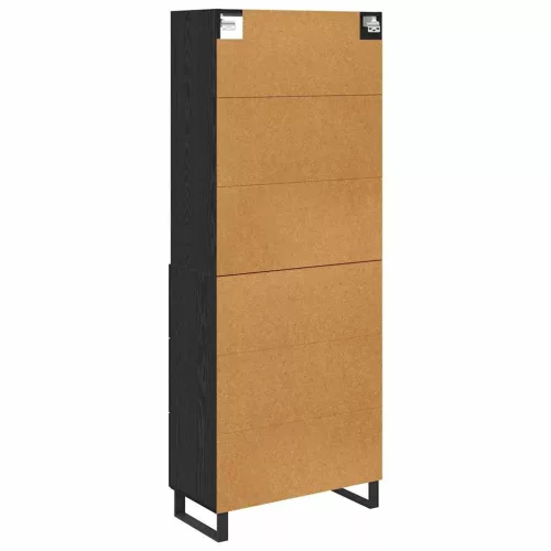  Magasfiú Falra szerelhető fiókkal 2 pcs Fekete tölgy Faanyag