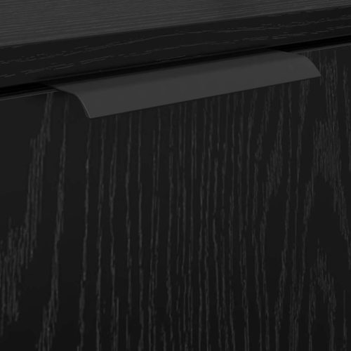  Fürdőszobai Szekrény Szett polcokkal 2 pcs Fekete tölgy Faanyag