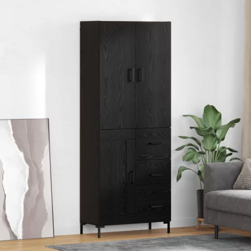  Magasfiú fiókkal Fekete tölgy 69,5 x 34 x 180 cm Faanyag