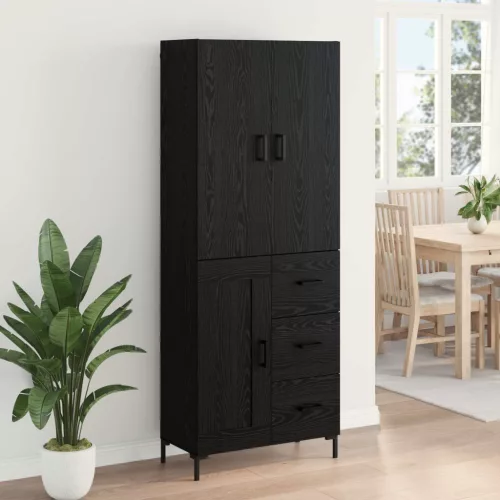  Magasfiú fiókkal Fekete tölgy 69,5 x 34 x 180 cm Faanyag