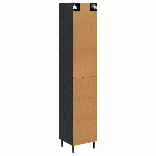  Magasfiú fiókkal Fekete tölgy 34,5 x 34 x 180 cm Faanyag
