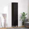  Magasfiú fiókkal Fekete tölgy 34,5 x 34 x 180 cm Faanyag