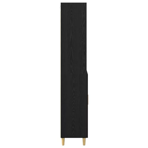  Magasfiú fiókkal 2 pcs Fekete tölgy 69,5 x 34 x 180 cm Faanyag