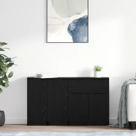    Oldalszekrények 3 pcs Musta tammi 69,5 x 34 x 180 cm Faanyag