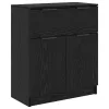  Oldalszekrények 3 pcs Musta tammi 69,5 x 34 x 180 cm Faanyag