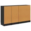  Oldalszekrények 3 pcs Musta tammi 69,5 x 34 x 180 cm Faanyag