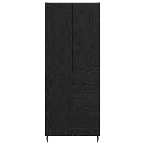  Magasfiú fiókkal 2 pcs Fekete tölgy 69,5 x 34 x 180 cm Faanyag