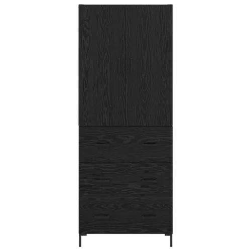  Magasfiú fiókkal Fekete tölgy 69,5 x 34 x 180 cm Faanyag