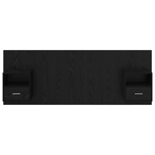  Fejtámla Szekrénnyel fiókkal 3 pcs Fekete tölgy Faanyag