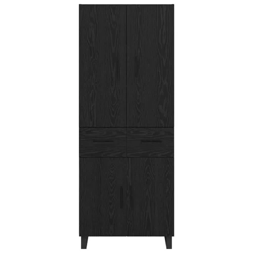  Széf Falra szerelhető fiókkal 2 pcs Fekete tölgy Faanyag