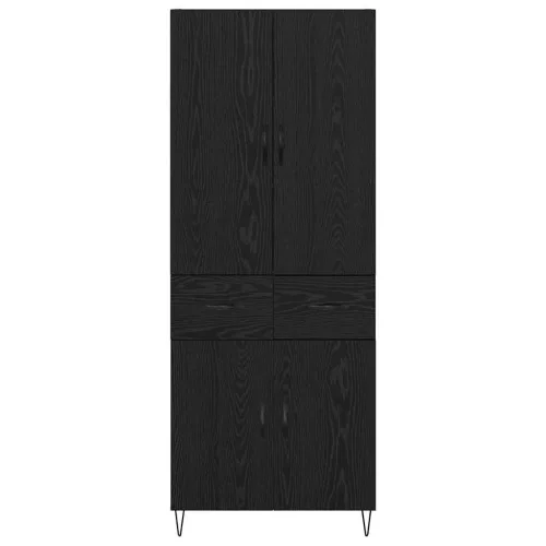  Magasfiú Falra szerelhető fiókkal 2 pcs Fekete tölgy Faanyag