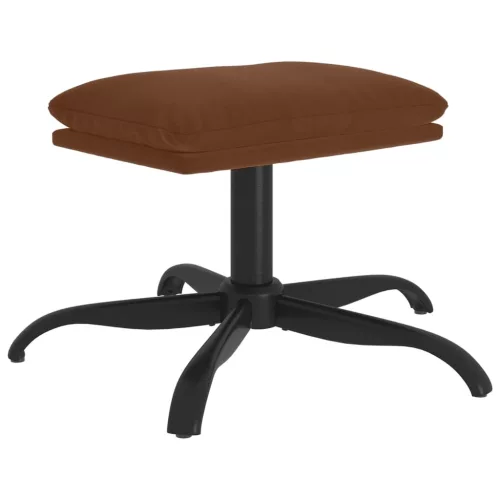  barna mikroszálas szövet lábzsámoly 60x60x36 cm