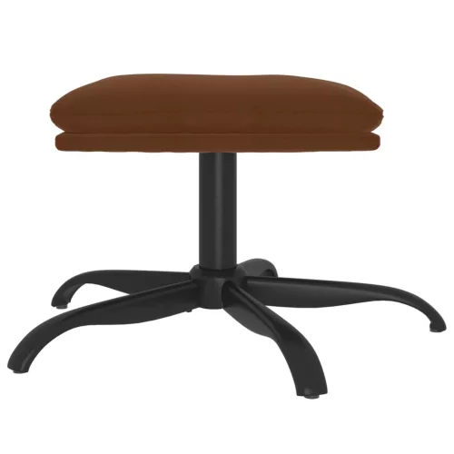  barna mikroszálas szövet lábzsámoly 60x60x36 cm