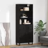  Magasfiú Falra szerelhető fiókkal 2 pcs Fekete tölgy Faanyag
