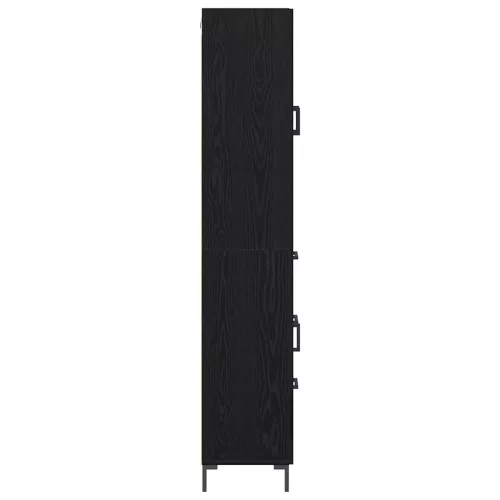  Magasfiú fiókkal 2 pcs Fekete tölgy 69,5 x 34 x 180 cm Faanyag
