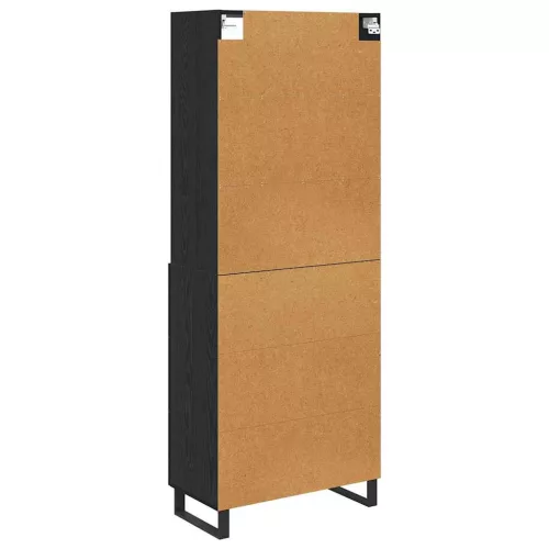  Magasfiú Falra szerelhető fiókkal 2 pcs Fekete tölgy Faanyag