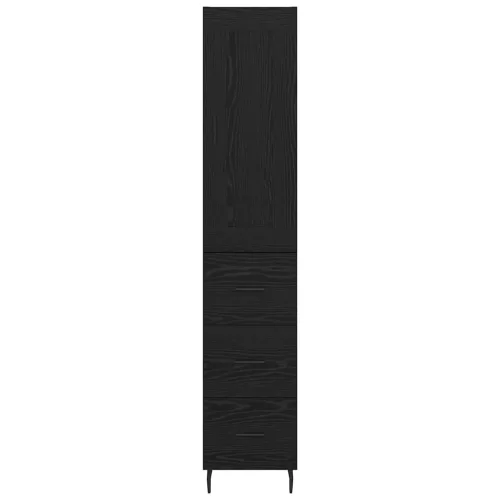  Magasfiú fiókkal Fekete tölgy 34,5 x 34 x 180 cm Faanyag