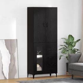   Magasfiú Falra szerelhető Fekete tölgy 69,5 x 34 x 180 cm Faanyag