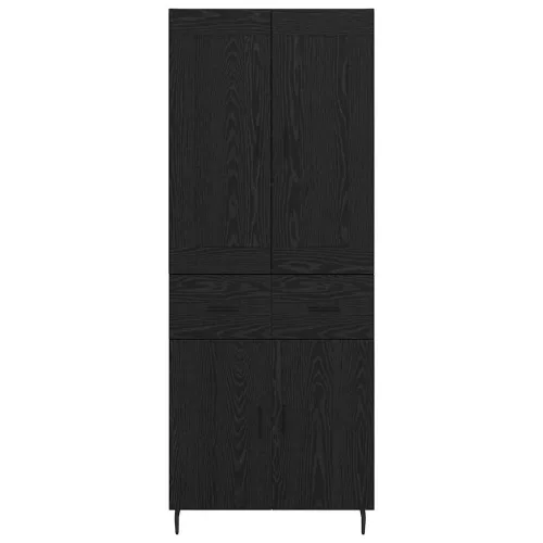  Magasfiú fiókkal 2 pcs Fekete tölgy 69,5 x 34 x 180 cm Faanyag