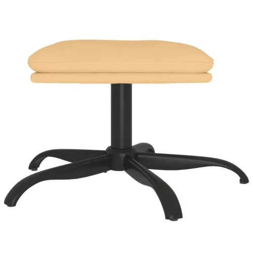  krémszínű mikroszálas szövet lábzsámoly 60x60x36 cm