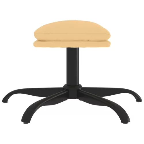  krémszínű mikroszálas szövet lábzsámoly 60x60x36 cm