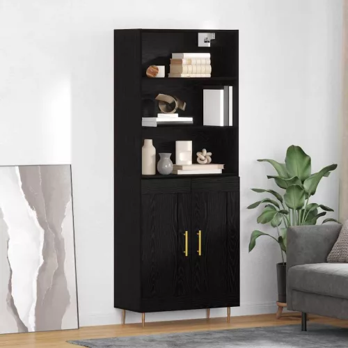  Magasfiú fiókkal Fekete tölgy 69,5 x 34 x 180 cm Faanyag