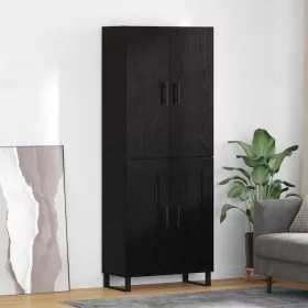  Széf Falra szerelhető 2 pcs Fekete tölgy Faanyag