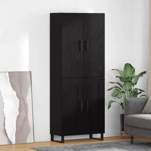  Széf Falra szerelhető 2 pcs Fekete tölgy Faanyag