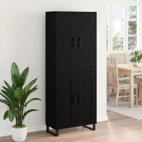  Széf Falra szerelhető 2 pcs Fekete tölgy Faanyag