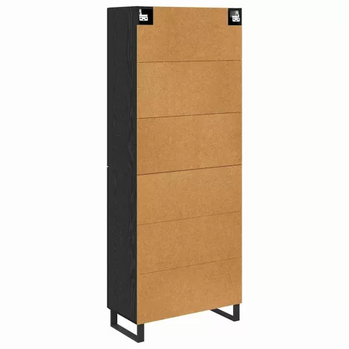  Széf Falra szerelhető 2 pcs Fekete tölgy Faanyag