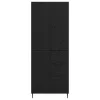  Magasfiú fiókkal 2 pcs Fekete tölgy 69,5 x 34 x 180 cm Faanyag