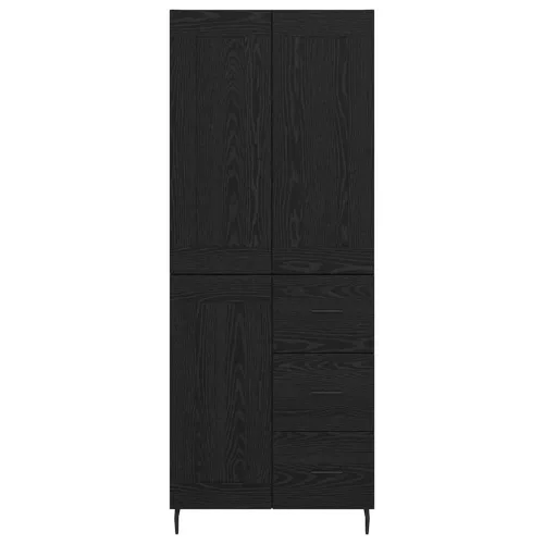  Magasfiú fiókkal 2 pcs Fekete tölgy 69,5 x 34 x 180 cm Faanyag