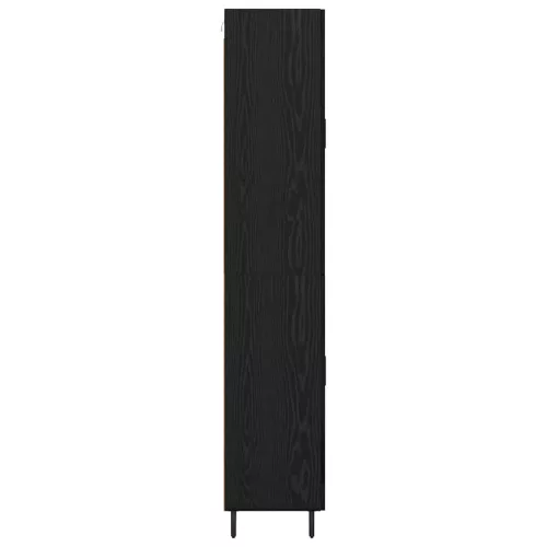  Magasfiú fiókkal 2 pcs Fekete tölgy 69,5 x 34 x 180 cm Faanyag